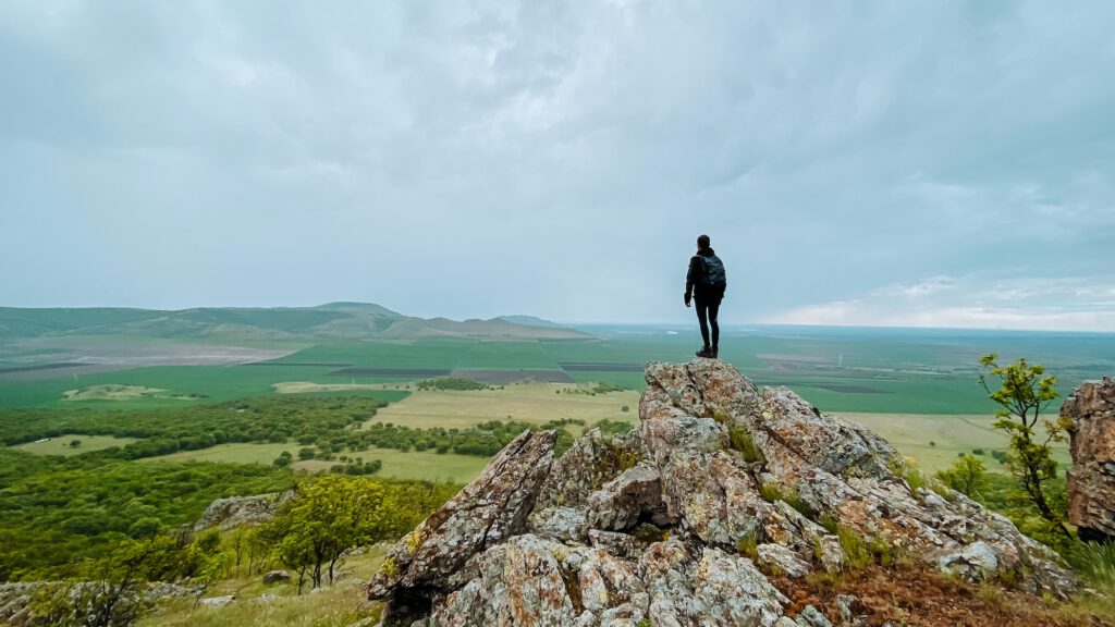 Young man admiring the nature